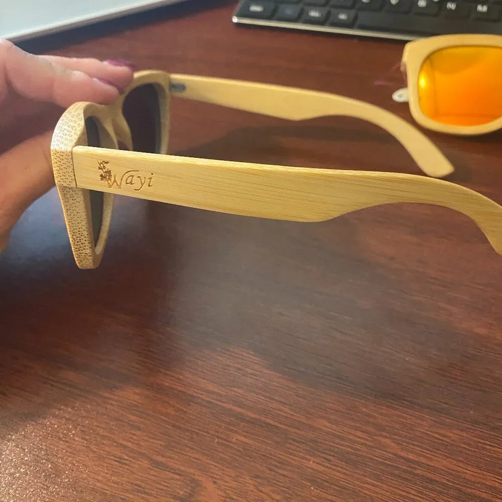 Bamboo Adult Sunglasses Orange